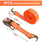 2 Pieces Ratchet Strap With Hooks, Length 6 M, Width 3.8 Mm, Ratchet Tie Down Strap, Tensioning Straps, Supporting A