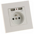 Sharplace Wall Socket, Wall Socket, Dual Usb 5V/2100Ma, 2 Port Usb Socket Convenient And Easy To Manage