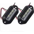 Universal 6LED LED License Plate Light Door Step Light For Trailer Rv Truck 2 Pack