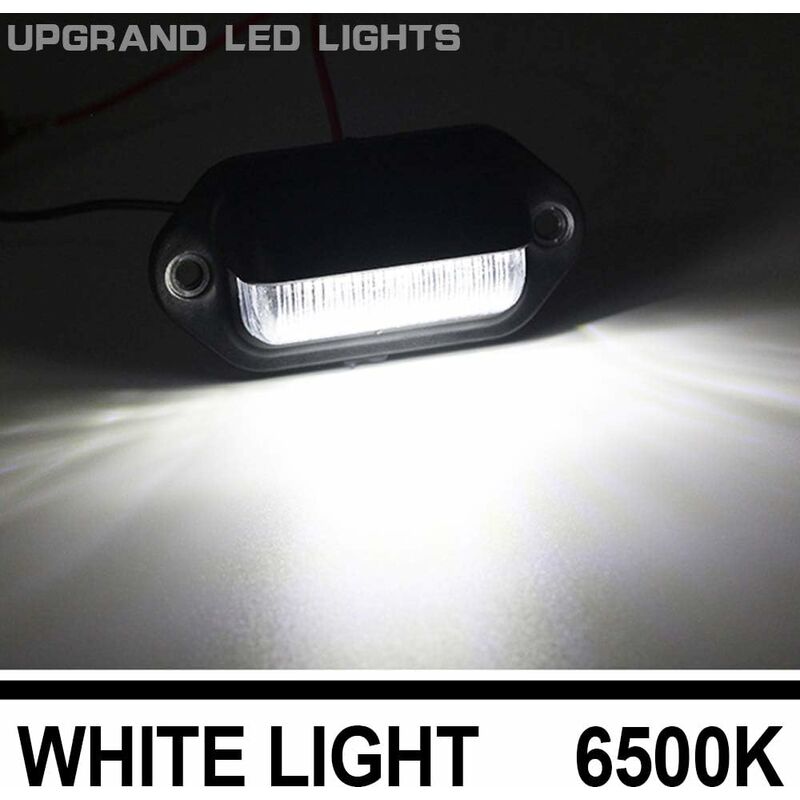 Universal 6LED LED License Plate Light Door Step Light For Trailer Rv Truck 2 Pack