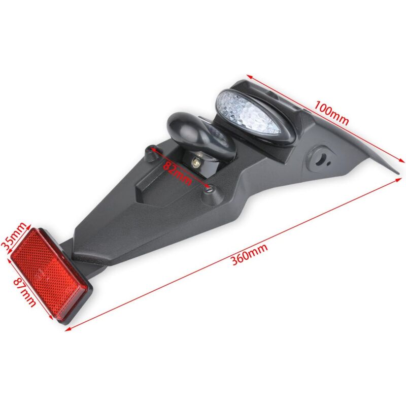 Universal 12V Motorcycle LED Fender And Tail Light With Brake Light Reflector For Motocross Sport Bike Pit Dirt Bike