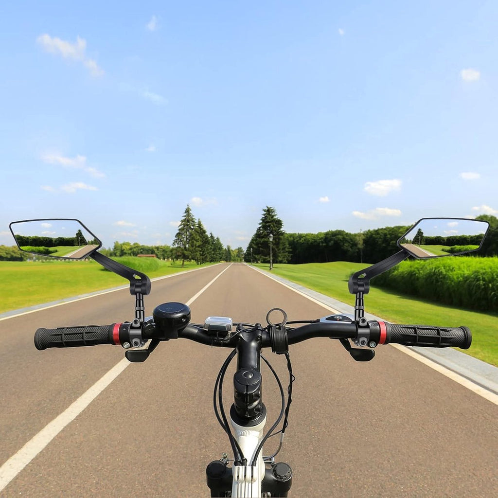 Electric bike rearview mirror, ideal for Father's Day, 360° rotating, compatible with almost all bikes, Allen key included.