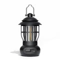 Rechargeable Camping Lantern – Retro Camping Lamp – Dimmable COB Hanging Light for Tent, Camping, Fishing, Hiking, etc. – Black