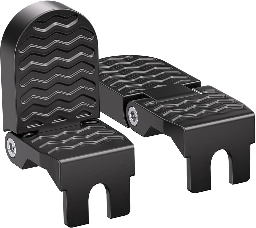 2-Piece Set - Bicycle Pedals - Pedal - U-Shaped Pedals for Electric Bikes - Aluminum Bicycle Pedals - Non-Slip Electric Bike Pedals - Folding Pedals - For Electric Bikes, Mountain Bikes, Folding Bikes - 10mm U-Slot - Black