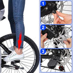2-Piece Set - Bicycle Pedals - Pedal - U-Shaped Pedals for Electric Bikes - Aluminum Bicycle Pedals - Non-Slip Electric Bike Pedals - Folding Pedals - For Electric Bikes, Mountain Bikes, Folding Bikes - 10mm U-Slot - Black
