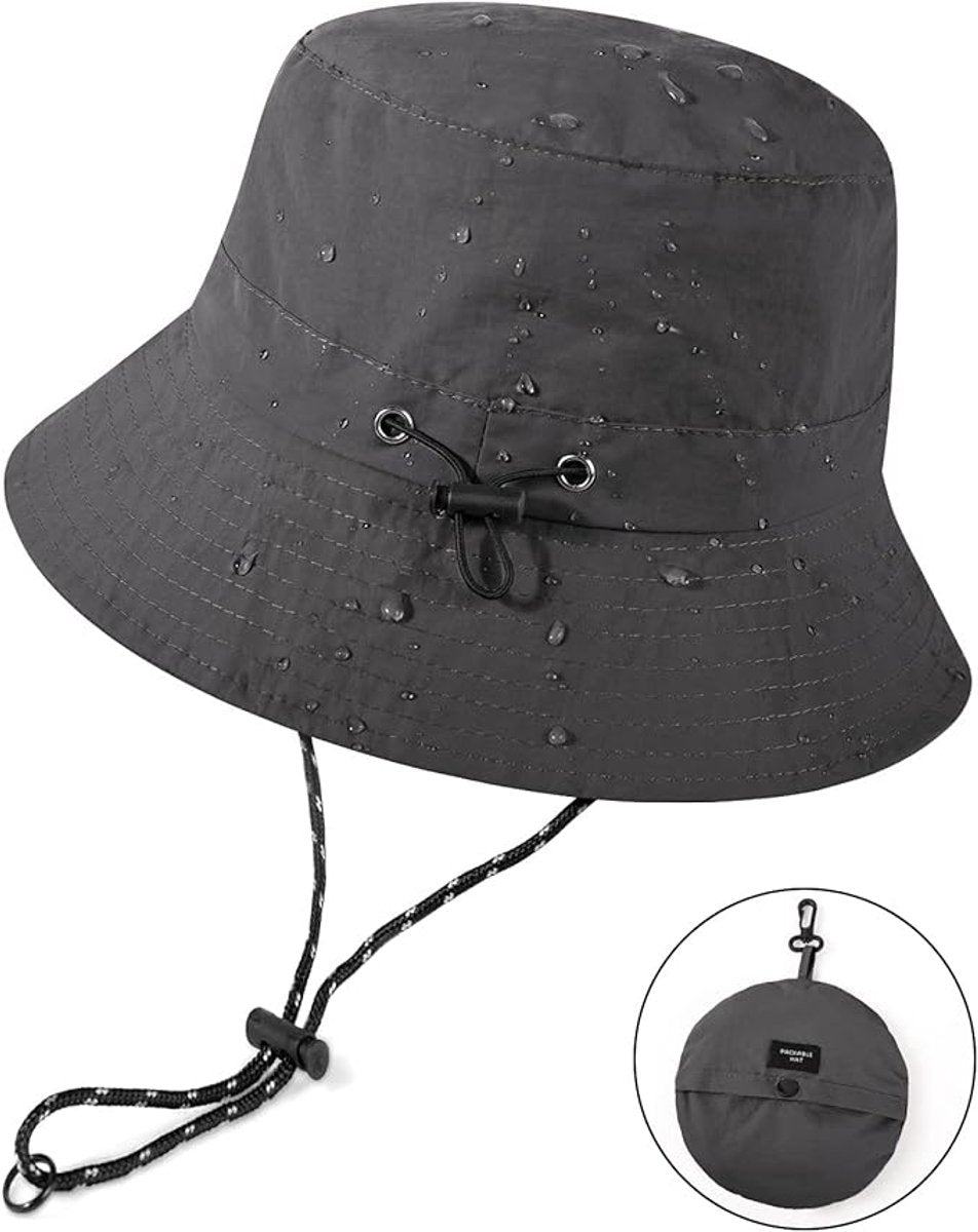 Sun hat - Fishing hat - Foldable fishing hat for women and men - UPF 50+ sun protection and waterproofing - Unisex summer hat - Hiking and rain hat - 54-58 cm