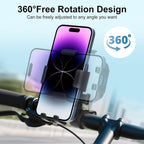 Bicycle Phone Holder - Motorcycle Phone Holder - 1 Second Automatic Locking - 360 Degree Rotating Bicycle Handlebar Phone Holder - Suitable for Mountain Bikes, Electric Scooters, and Other Models