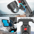 Bicycle Phone Holder - Easy to Install - Motorcycle Phone Holder - [Ultra-Stable Bicycle Phone Holder - Electric Scooter Handlebar Phone Holder - For 4.7 to 7 inch Phones - Bicycle Accessories]