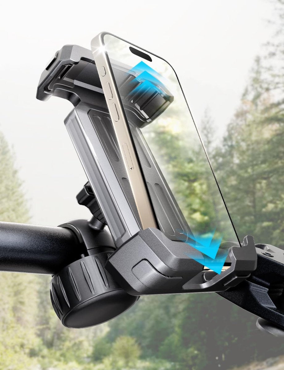 Bicycle Phone Holder - Easy to Install - Motorcycle Phone Holder - [Ultra-Stable Bicycle Phone Holder - Electric Scooter Handlebar Phone Holder - For 4.7 to 7 inch Phones - Bicycle Accessories]