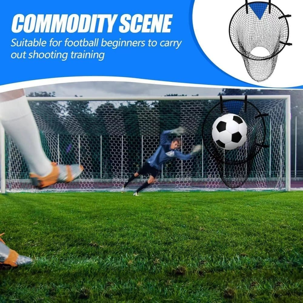 2 Football Goal Training Nets, durable stable for shooting practice easy to assemble and remove, Yellow