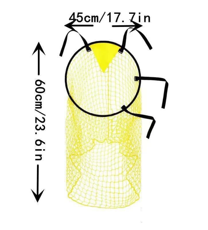 2 Football Goal Training Nets, durable stable for shooting practice easy to assemble and remove, Yellow