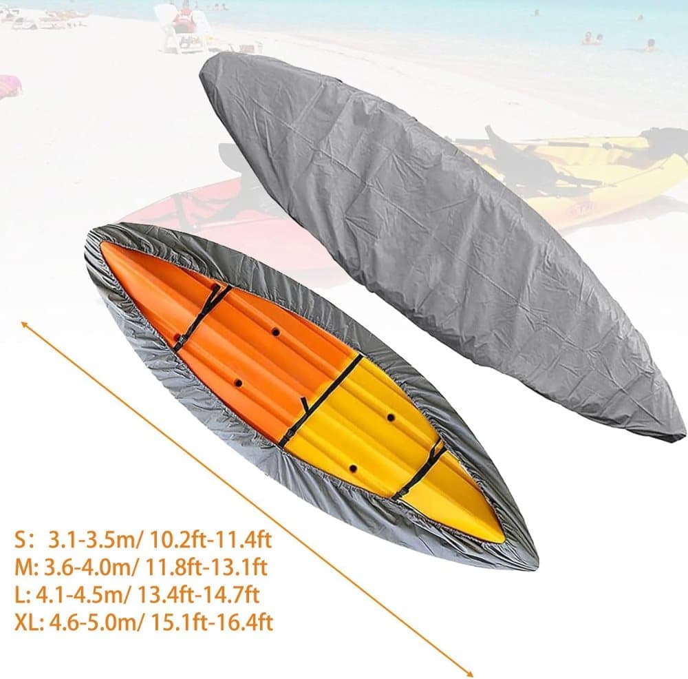 Waterproof Kayak Cover 420D Thick, Dust and UV Protection, Universal for Canoe SUP Boat, Outdoor Use, M