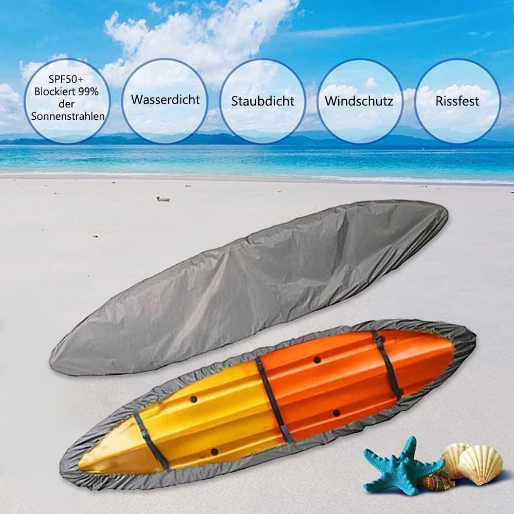 Waterproof Kayak Cover 420D Thick, Dust and UV Protection, Universal for Canoe SUP Boat, Outdoor Use, M