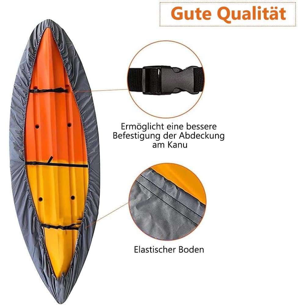 420D Waterproof Kayak Canoe SUP Cover, Universal Outdoor Boat Cover with Dust and UV Protection, 420D(L)