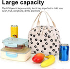 Insulated Corduroy Lunch Bag Cooler Leak-proof for Picnics and Work, 26cm