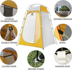 Pop-up Tent Changing Room 120x120x190 cm, Foldable Outdoor Camping Shelter with Inner Pocket, Multicolored