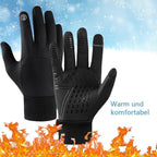 Waterproof cycling gloves unisex winter warm sports with touch screen anti-slip wind and heat insulating, XL