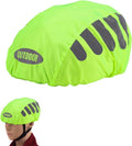 Reflective Bicycle Helmet Cover, Water and Wind Resistant Rain Cover, Green