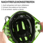 Reflective Bicycle Helmet Cover, Water and Wind Resistant Rain Cover, Green