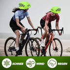 Reflective Bicycle Helmet Cover, Water and Wind Resistant Rain Cover, Green