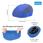 Reflective Bicycle Helmet Cover, Wind and Water Resistant, Universal Fit, Blue