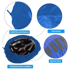 Reflective Bicycle Helmet Cover, Wind and Water Resistant, Universal Fit, Blue
