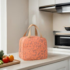 Insulated Lunch Bag Orange, Portable Small Cooler Bag for Food, Reusable for Office Gym Beach Travel, with Handle