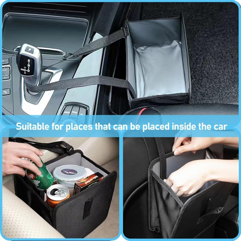 Universal Car Back Seat Storage Bag, Waterproof Small Garbage Container for Travel and Car Interior, Compatible with All Cars