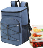 Large Capacity Insulated Backpack Cooler Bag Waterproof for Picnic Camping Lunch Grill, Dark Blue