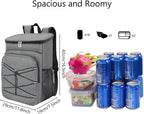 Large Capacity Insulated Backpack Cooler Bag Waterproof for Picnic Camping Lunch Grill, Dark Blue