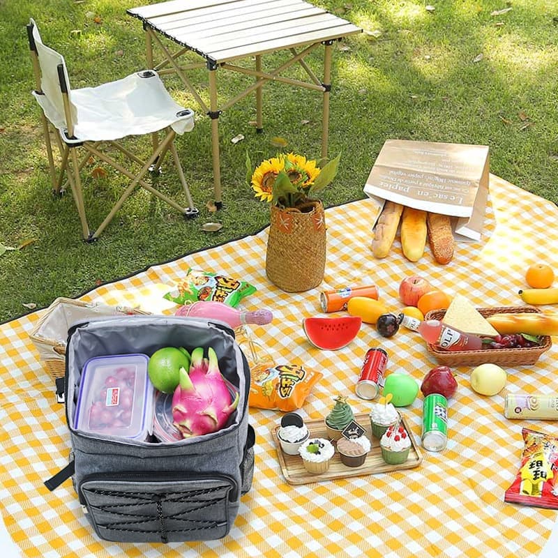 Large Capacity Insulated Backpack Cooler Bag Waterproof for Picnic Camping Lunch Grill, Dark Blue
