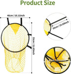 2-Pack Soccer Goal Net for Shooting Training, Portable Foldable, 6x4ft, Yellow