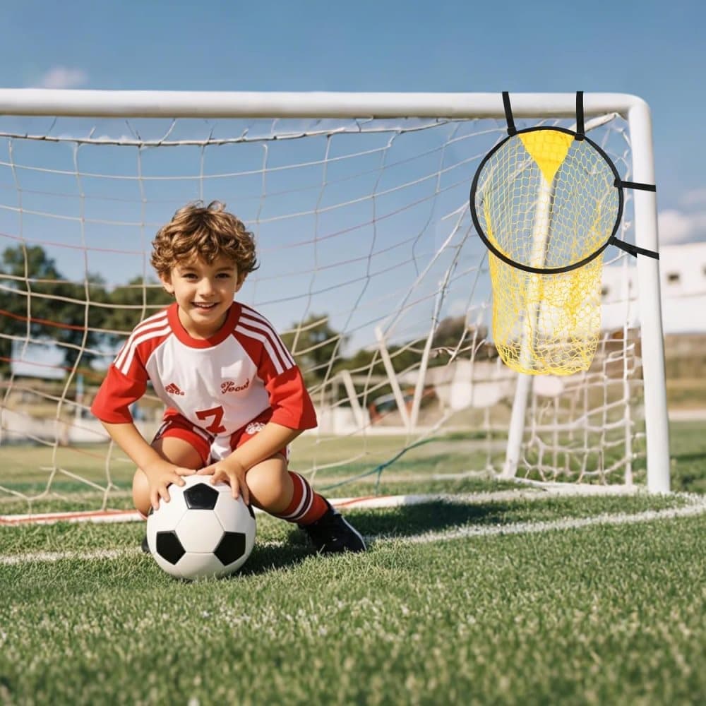 2-Pack Soccer Goal Net for Shooting Training, Portable Foldable, 6x4ft, Yellow