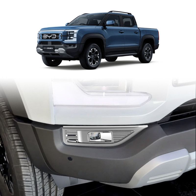 BYD Shark 6 Side Fender Marker Light Covers | 3 Surface Finishes Available: Black, Chrome, Carbon Fiber Truck Exterior Cover (Carbon Fiber)