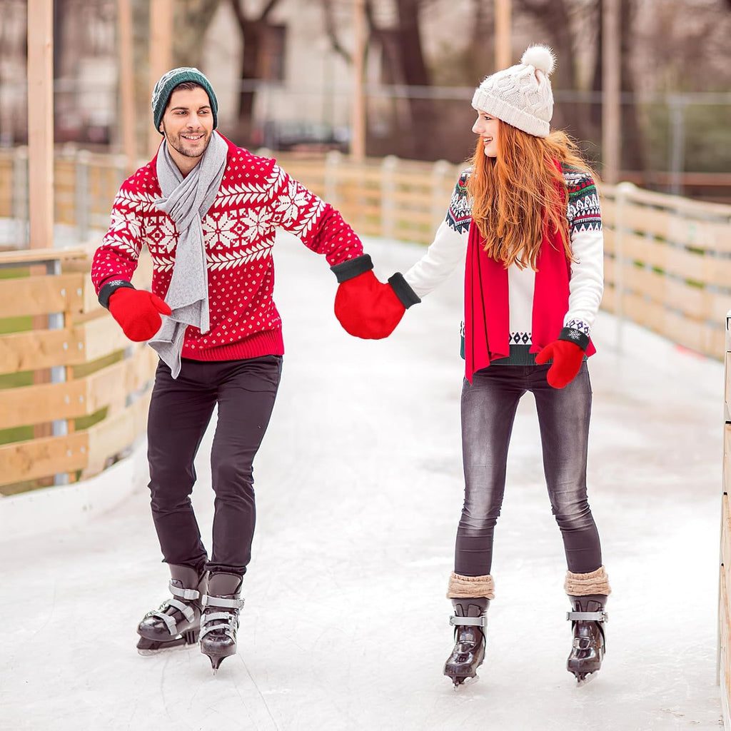 Three-Piece Ski Gloves Set for Couples - Couples' Gloves - Warm Gloves - Ski Gloves - Snow Gloves