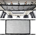 Car Ceiling Fishing Rod Holder, Double Layer Mesh Storage Net, Fits 5 Rods, Black 32 x 22 In