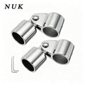 316 Stainless Steel Top Eye End Cap, Marine Top Slide Cap, Boat Canopy Fitting Hardware for  Tube, Yacht Awning Connector(Double Canopy Set 22mm)