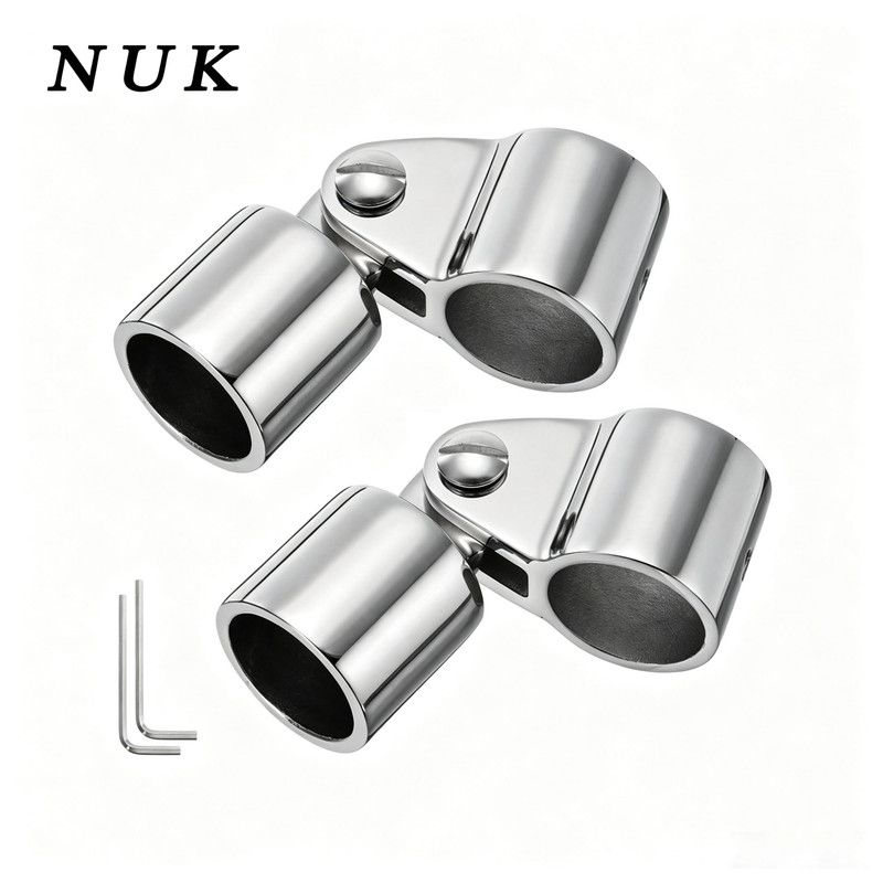 316 Stainless Steel Top Eye End Cap, Marine Top Slide Cap, Boat Canopy Fitting Hardware for  Tube, Yacht Awning Connector(Double Canopy Set 22mm)