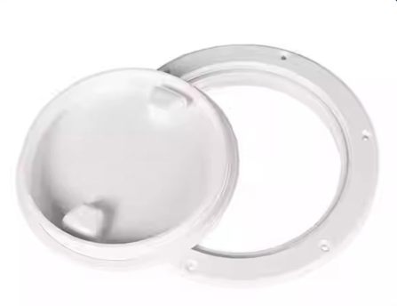 4-Piece Set Marine ABS Deck Access Hatch – Round Screw-In Inspection Port – Waterproof Deck Cover for Yachts and RVs – 250*230mm – White