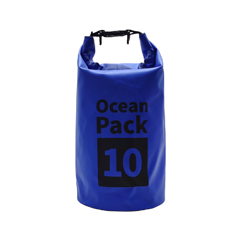 Ocean Pack Waterproof Dry Bag, 10L Double Shoulder Strap, 500D PVC Waterproof Sack for Kayaking, Swimming, Fishing, Camping, Outdoor Travel, Floating Dry Storage Bag(Blue)