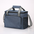 15L Oxford Thermal Lunch Bag, Portable Leakproof PEVA Liner Tote Bag, Waterproof Outdoor Picnic Camping Beach Lunch Cooler Bag for Food Storage, Keep Warm & Cold(navy blue)