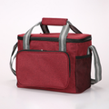 15L Oxford Thermal Lunch Bag, Portable Leakproof PEVA Liner Tote Bag, Waterproof Outdoor Picnic Camping Beach Lunch Cooler Bag for Food Storage, Keep Warm & Cold(burgundy)