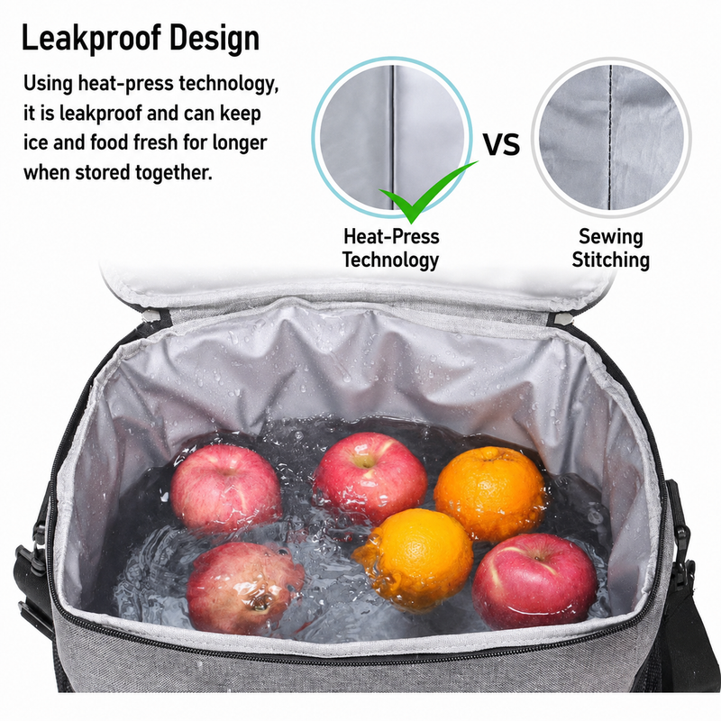 15L Oxford Thermal Lunch Bag, Portable Leakproof PEVA Liner Tote Bag, Waterproof Outdoor Picnic Camping Beach Lunch Cooler Bag for Food Storage, Keep Warm & Cold(yellow)