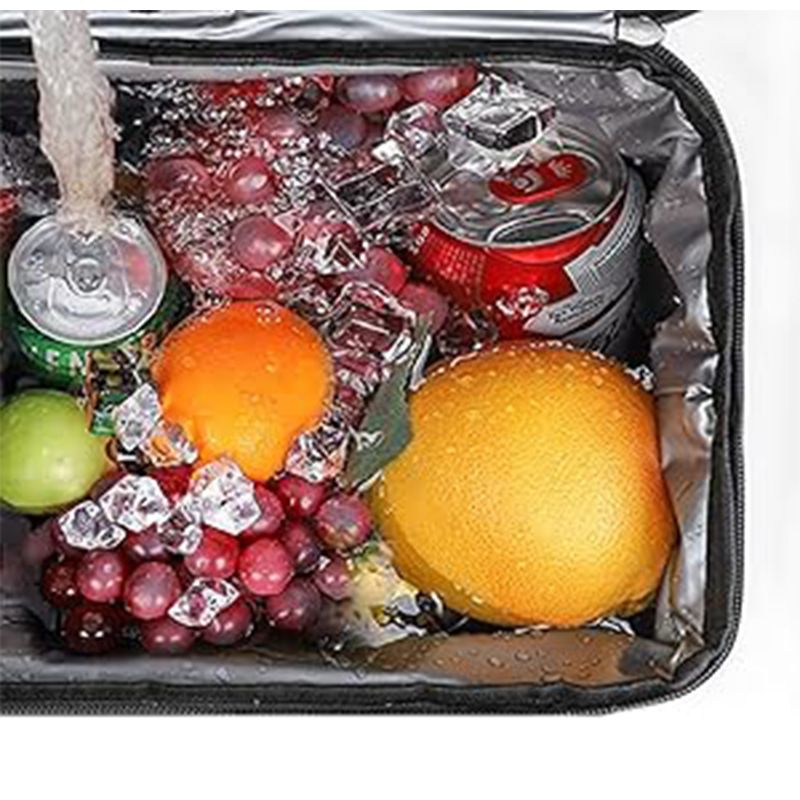 Dual Compartment Dry Wet Separation Beach Cooler Bag, Large Capacity Mesh Tote Bag, Oxford Insulated Lunch Bag for Picnic Swimming Camping Outdoor Travel(Dark gray)