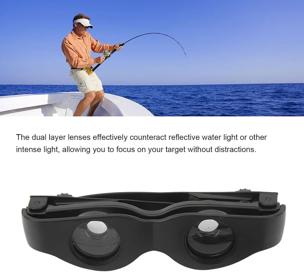 Hands-free binocular glasses for fishing—portable, adjustable-focus, dual-lens eyewear suitable for fishing, birdwatching, watching TV, and sports; offers high-definition clarity.