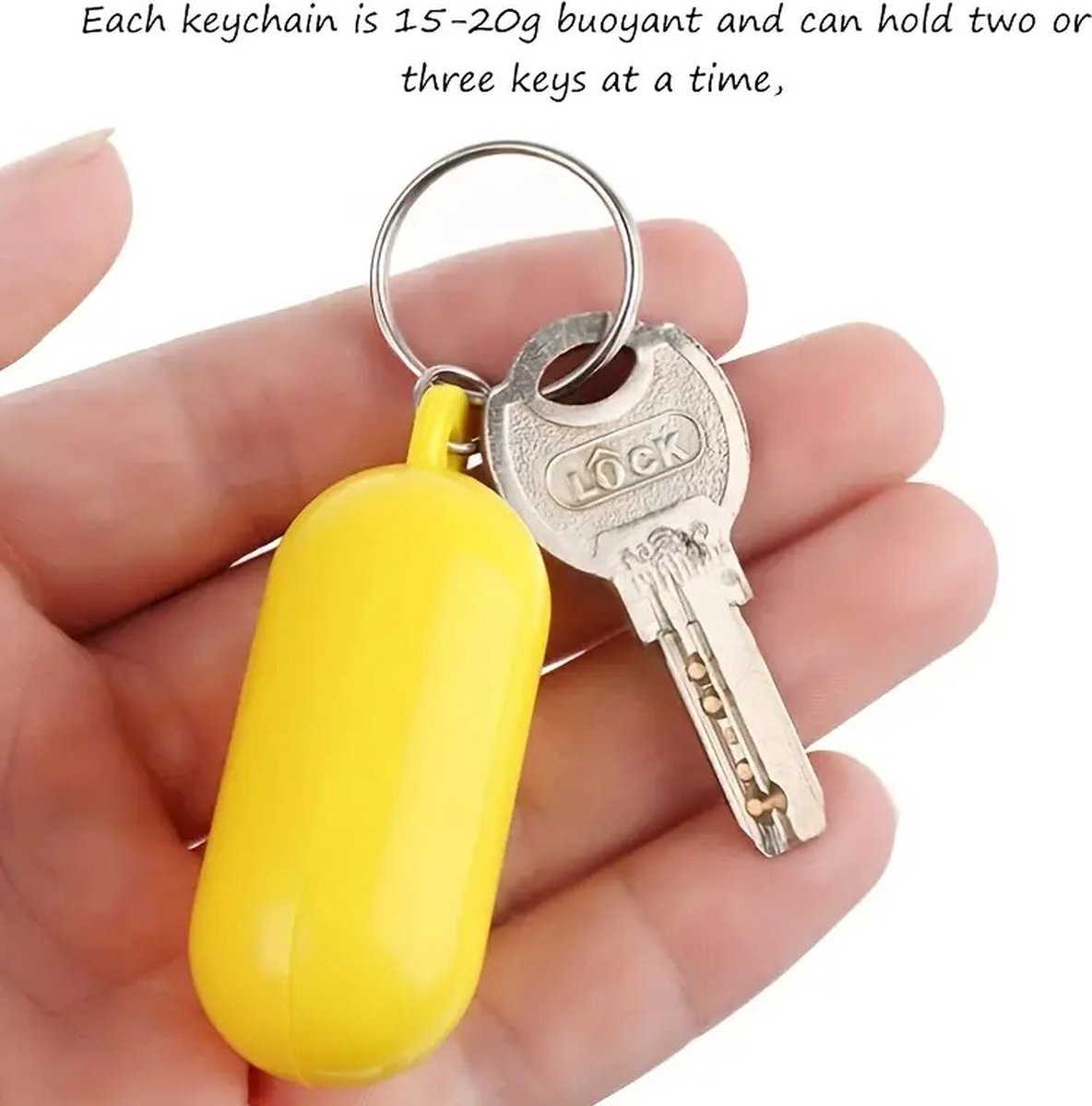 Floating Keychain I ABS I Bumper I Key Driver I Floating I Oval I White