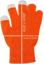 Touchscreen Gloves | Mittens | Touch Tip Gloves | Scandinavian Pattern | Unisex | For Adults | One Size | Yellow
