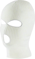 Three-Hole Balaclava | Facemask | Ski Hat | Bivouac | Winter Sports | Motorcycle/Skipper/Cycling Hat | Universal / One Size | White