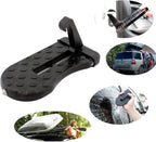 Car Roof Box Step | Door Step | Bike Carrier | Roof Rack | Includes Safety Hammer | Universal | Aluminum | Black