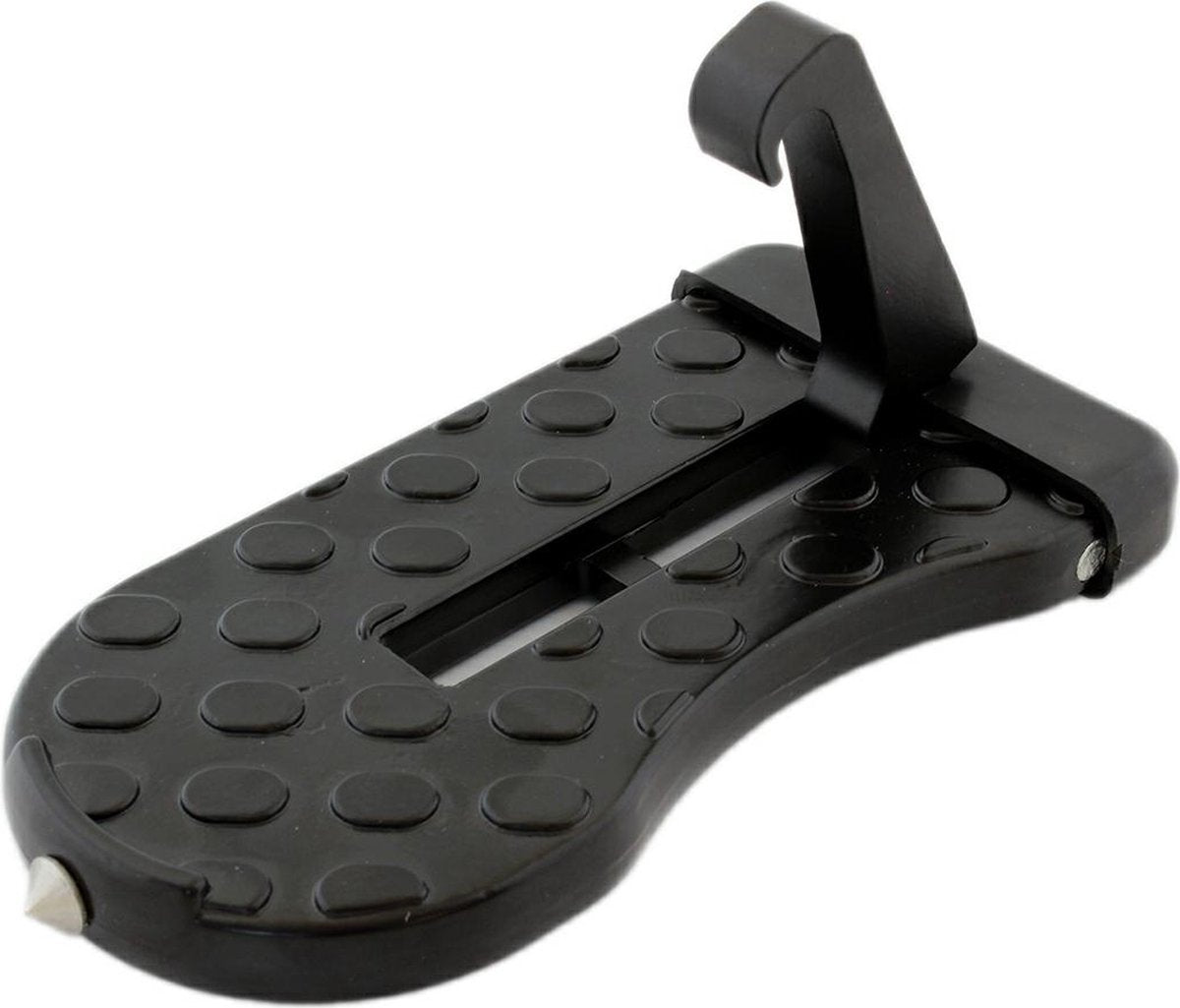 Car Roof Box Step | Door Step | Bike Carrier | Roof Rack | Includes Safety Hammer | Universal | Aluminum | Black